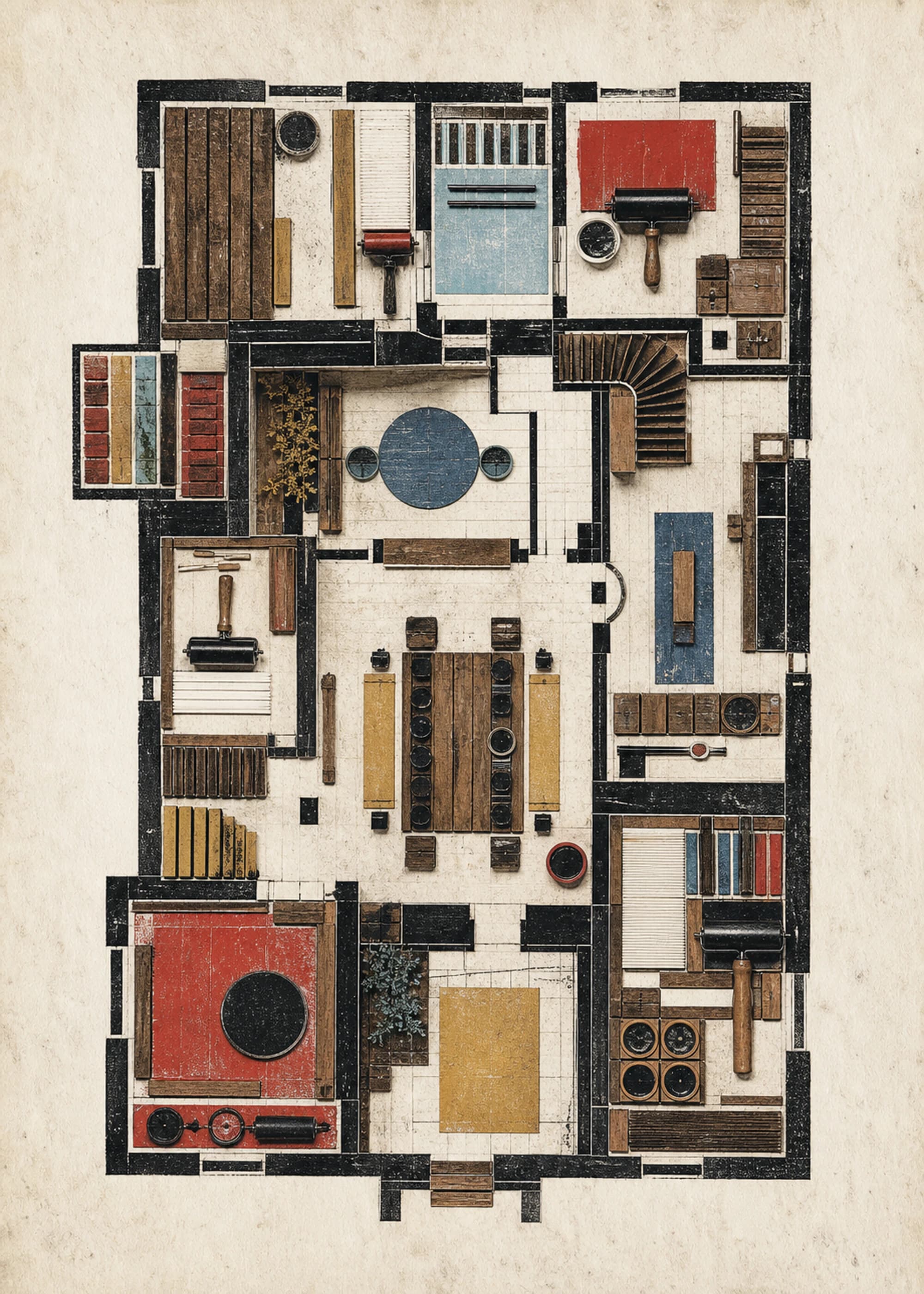 Typesetter's House from PosterBloom's Soft Systems collection