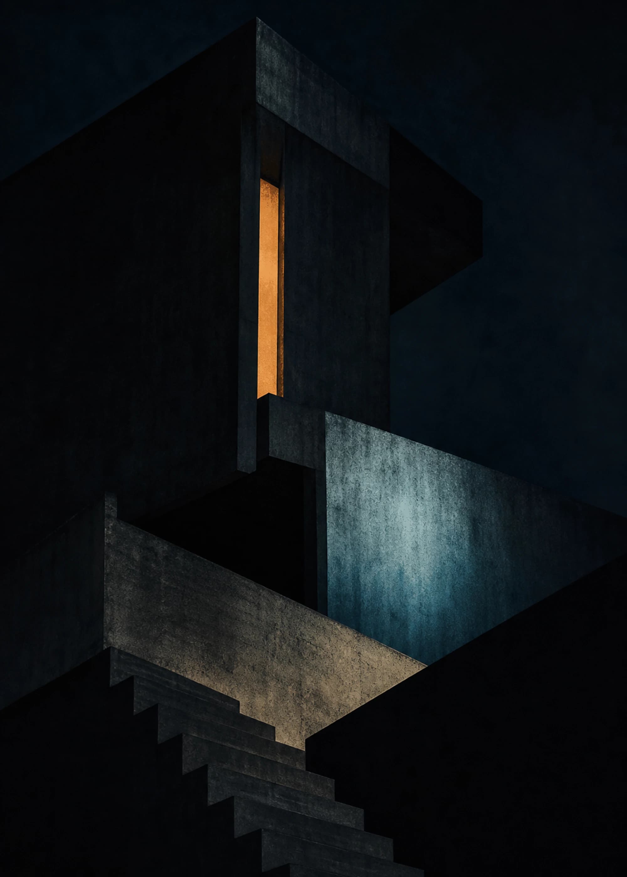 Night Architecture, a brutalist-influenced PosterBloom art print