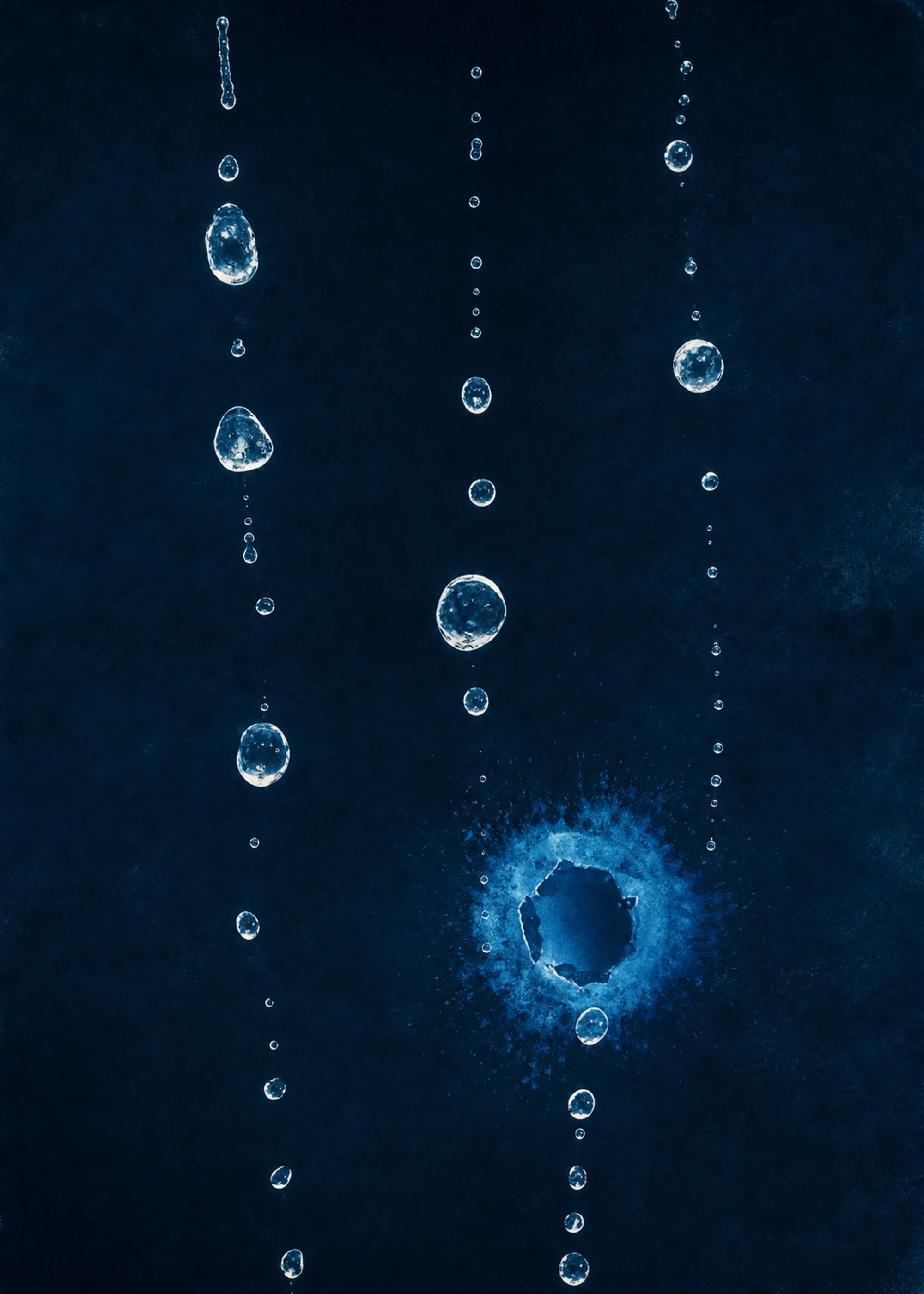 Rain Memory — Abstract art print — Framed