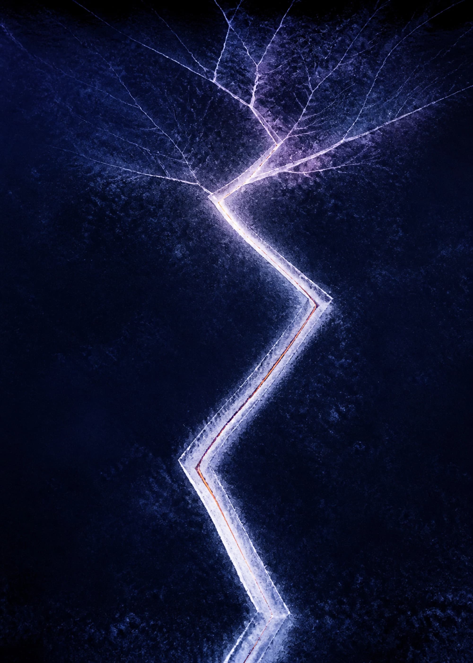 Frost Transit — Abstract art print — Framed