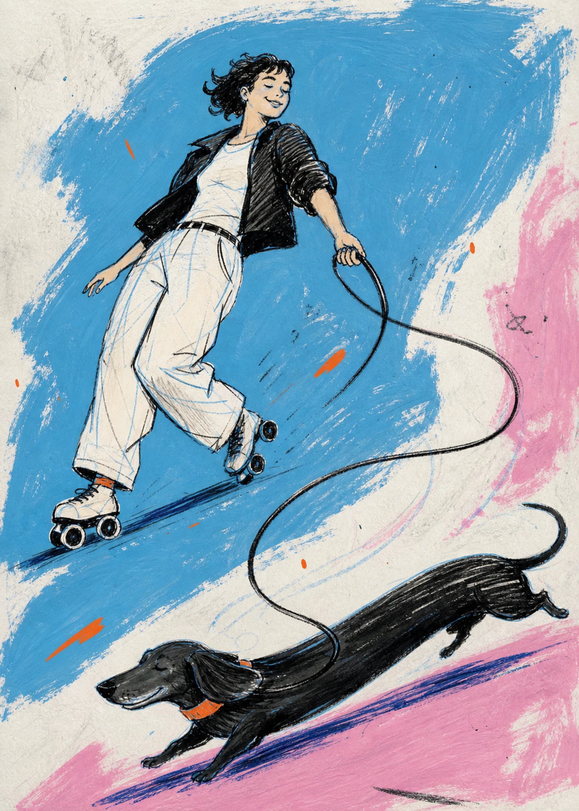 Long Way Home — Figurative art print — Framed
