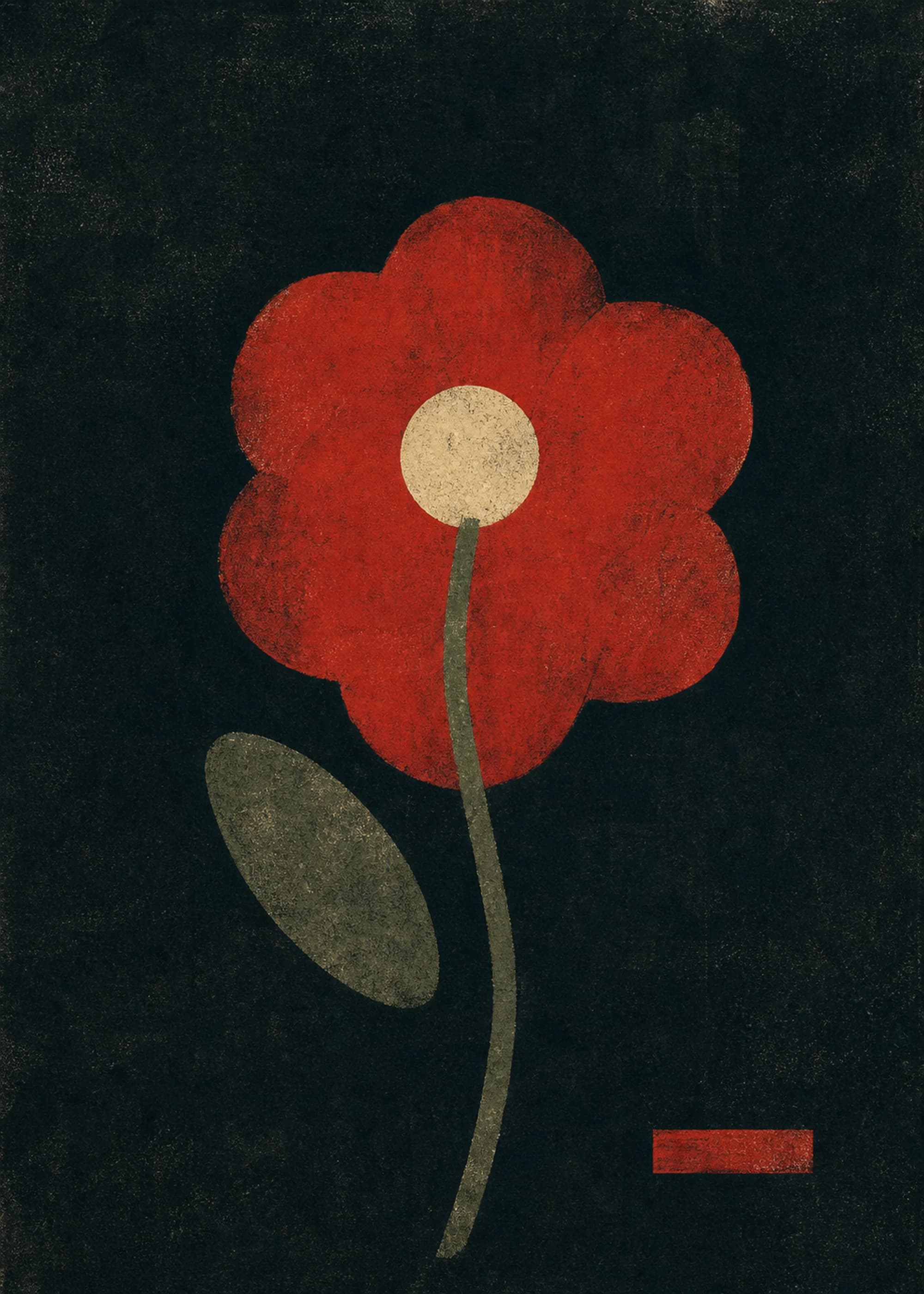 Night Poppy Proof — framed Signal Botanics art print