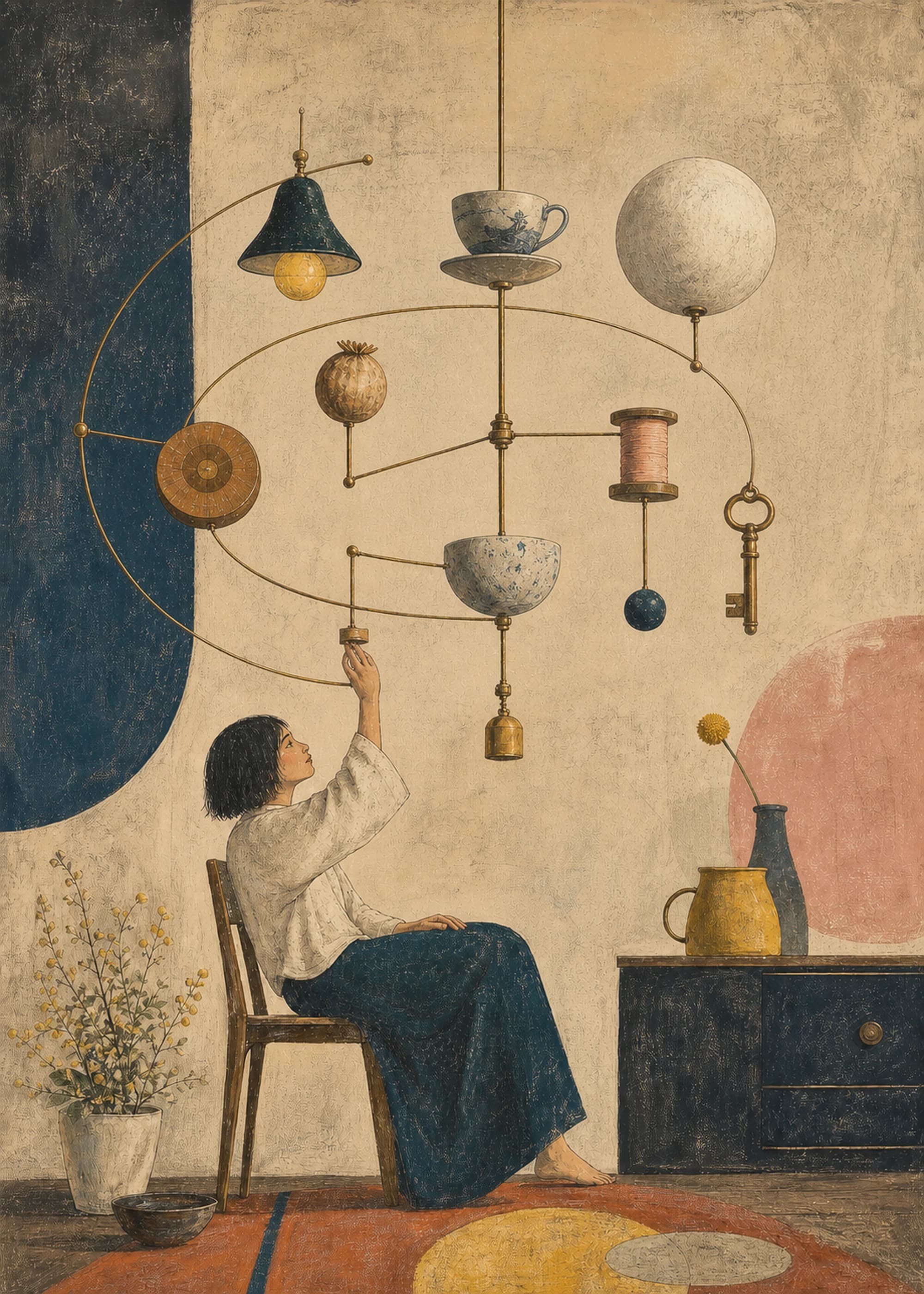 Domestic Orrery — Open Orbit — framed Soft Systems art print